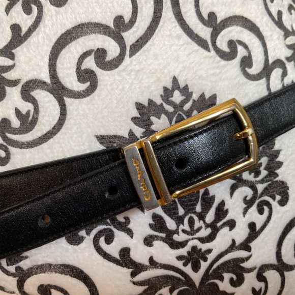 Pierre Cardin calf finished cowhide belt size 34 black - Picture 2 of 10